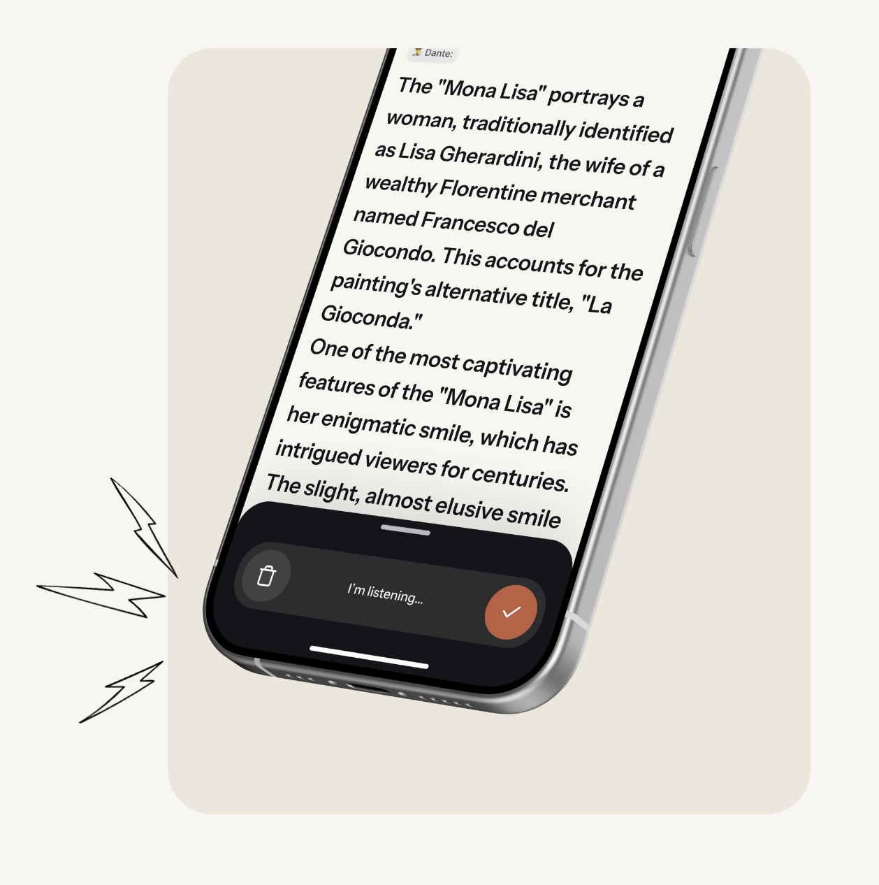 Dante app conversation